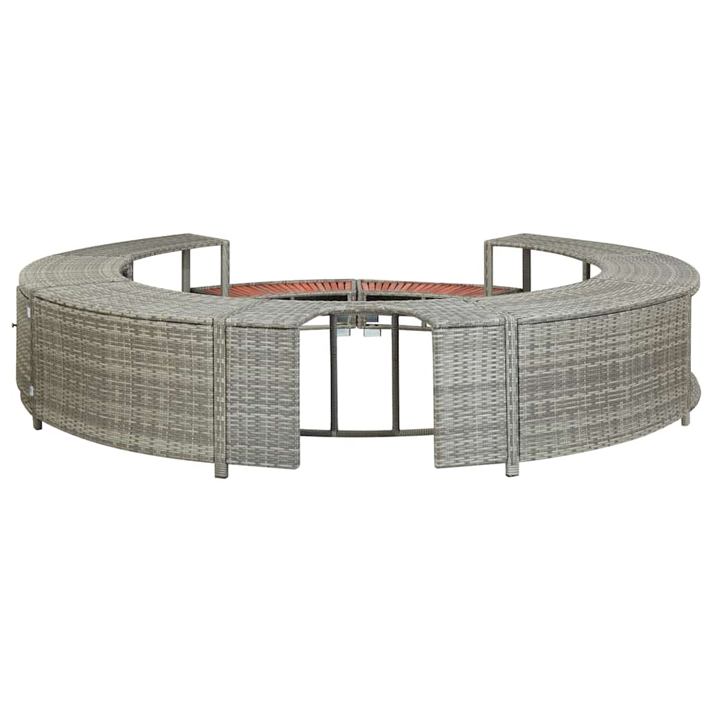 spakant polyrattan grå