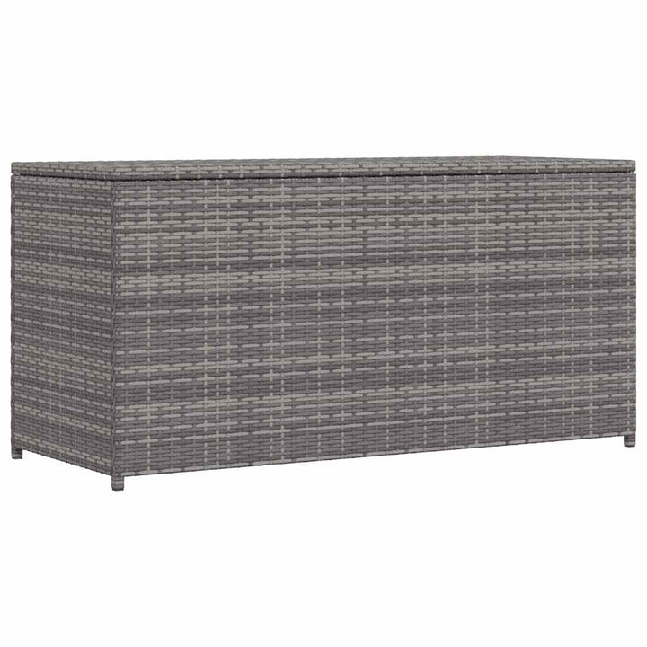opbevaringskasse til haven 120x50x60 cm polyrattan grå
