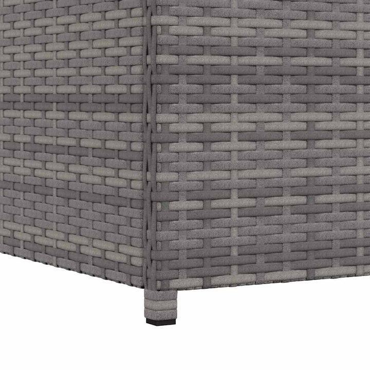 opbevaringskasse til haven 120x50x60 cm polyrattan grå