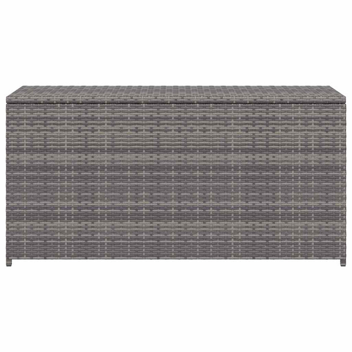opbevaringskasse til haven 120x50x60 cm polyrattan grå