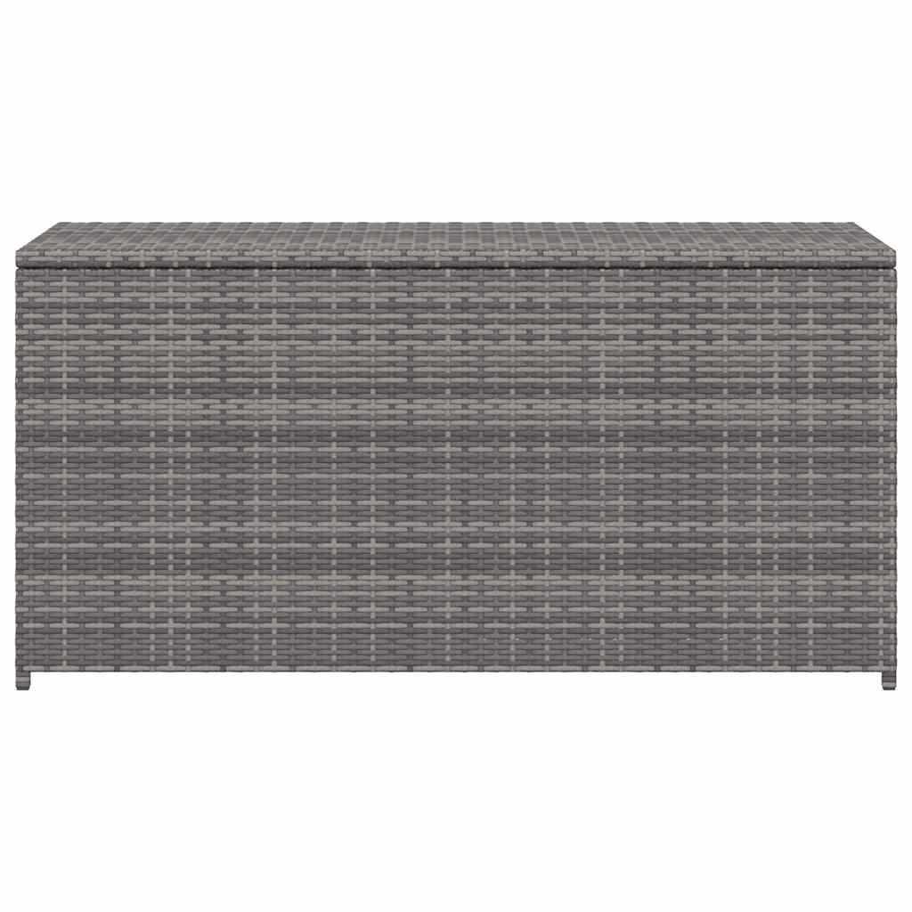 opbevaringskasse til haven 120x50x60 cm polyrattan grå