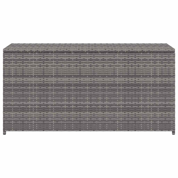 opbevaringskasse til haven 120x50x60 cm polyrattan grå
