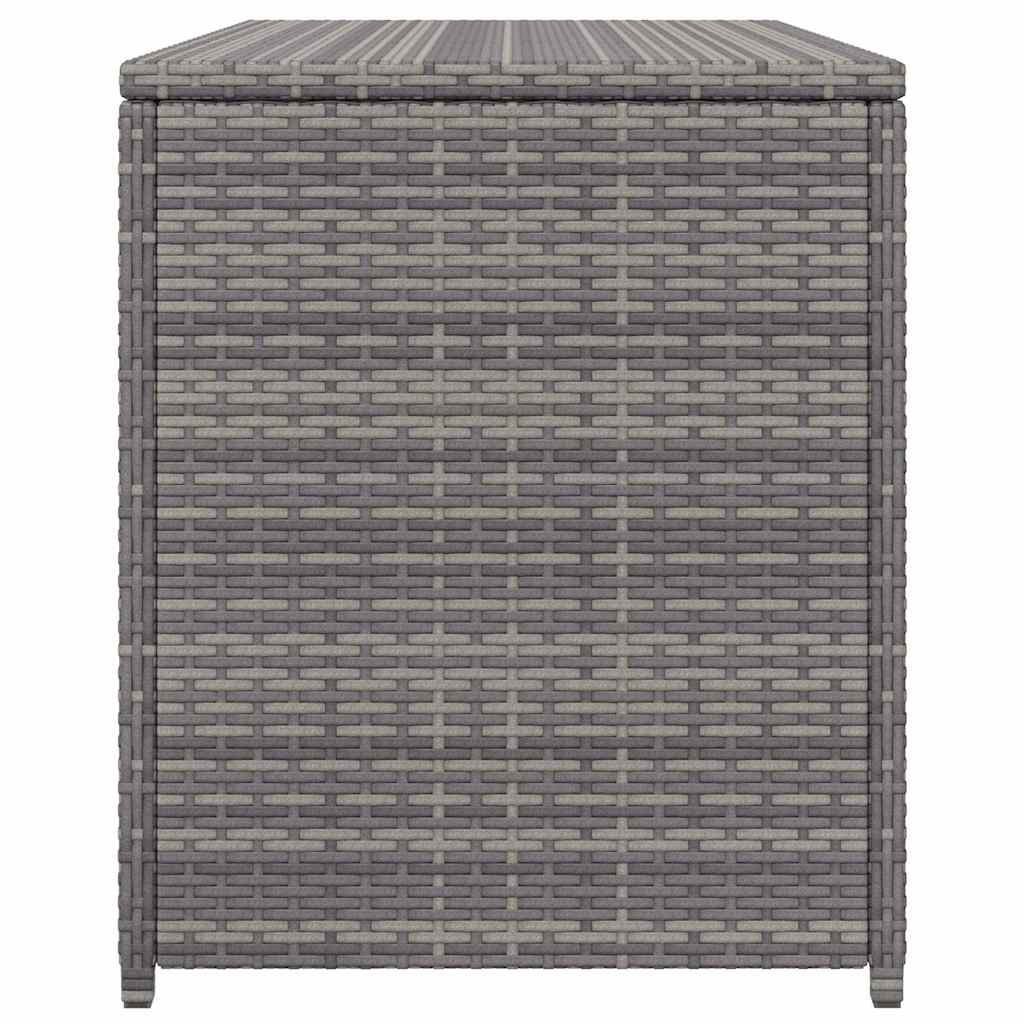 opbevaringskasse til haven 120x50x60 cm polyrattan grå