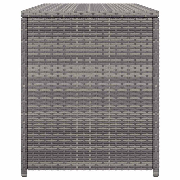 opbevaringskasse til haven 120x50x60 cm polyrattan grå