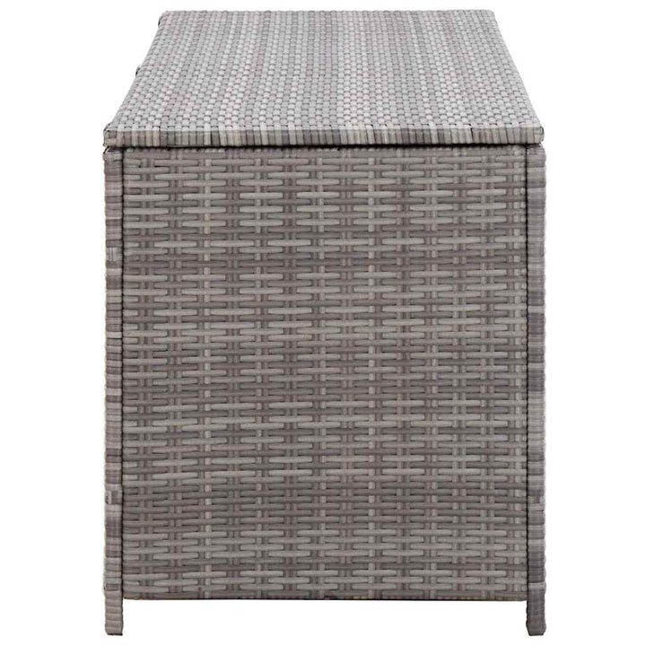 opbevaringskasse til haven 150x50x60 cm polyrattan grå