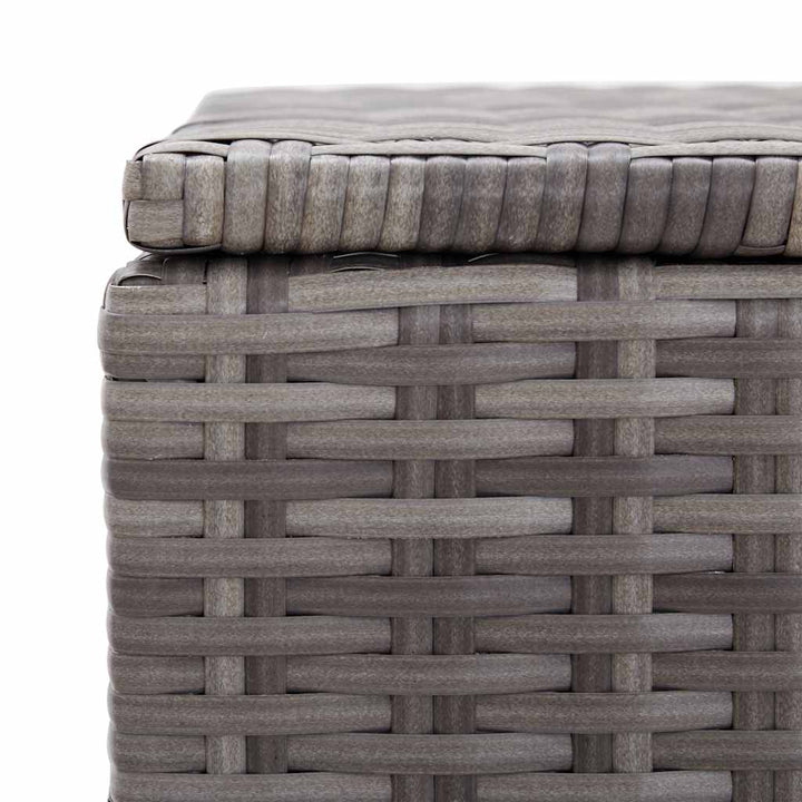 opbevaringskasse til haven 150x50x60 cm polyrattan grå