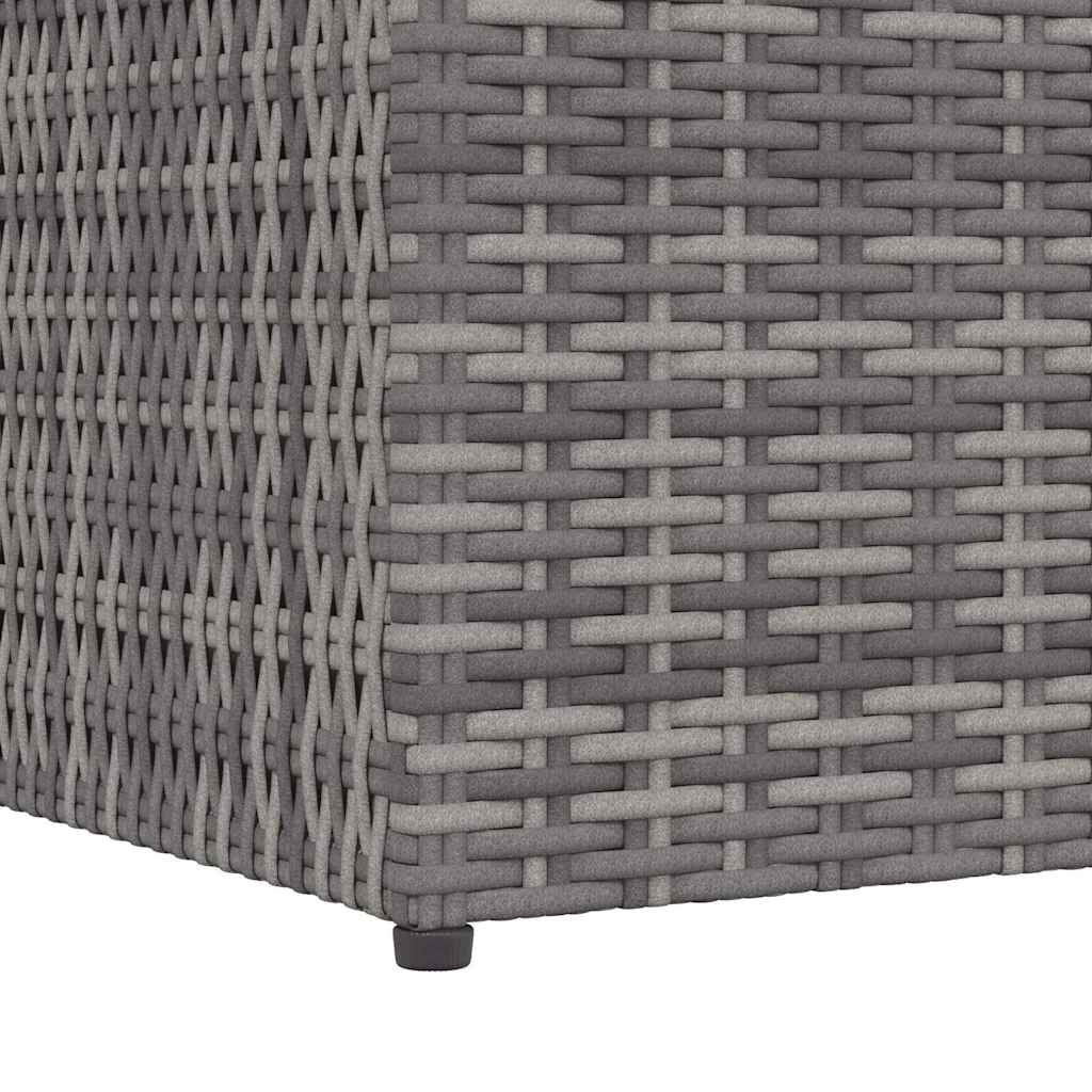 opbevaringskasse til haven 150x100x100 cm polyrattan grå