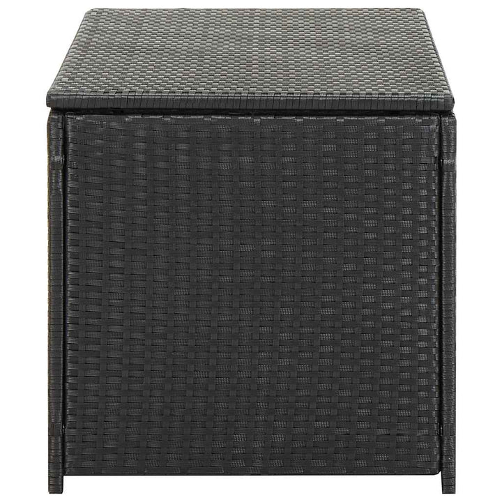 opbevaringskasse til haven 100x50x50 cm polyrattan sort