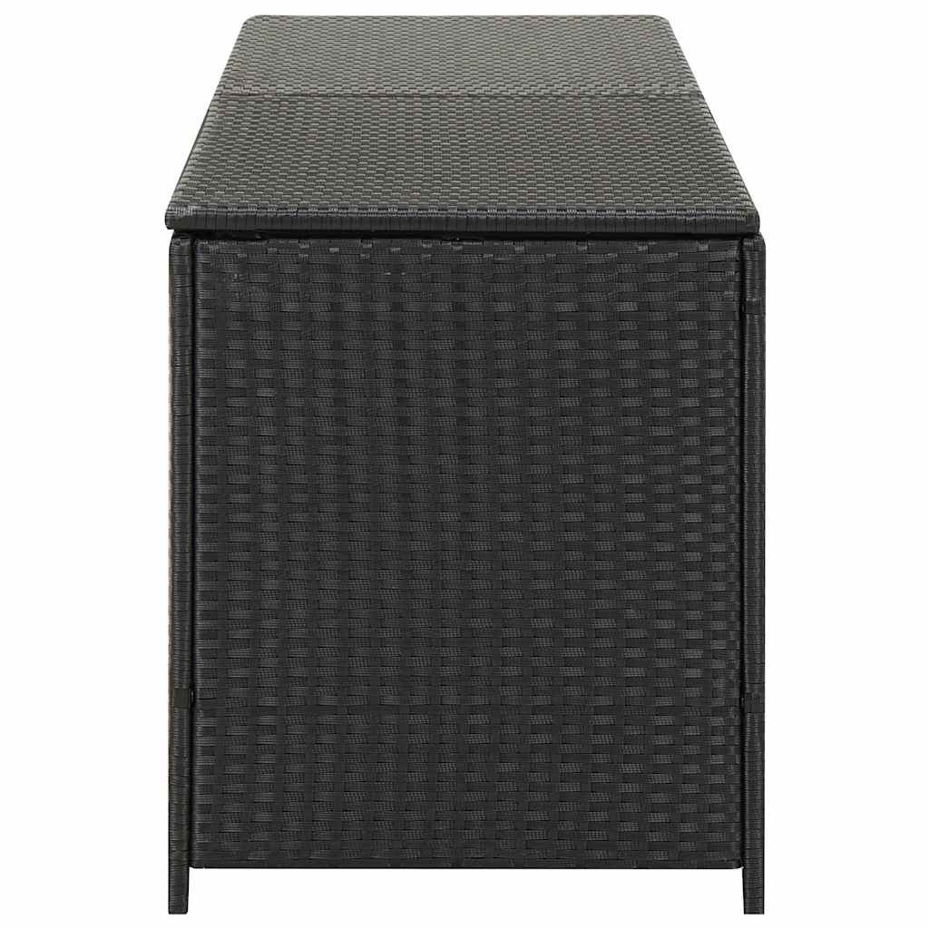opbevaringskasse til haven 200x50x60 polyrattan sort