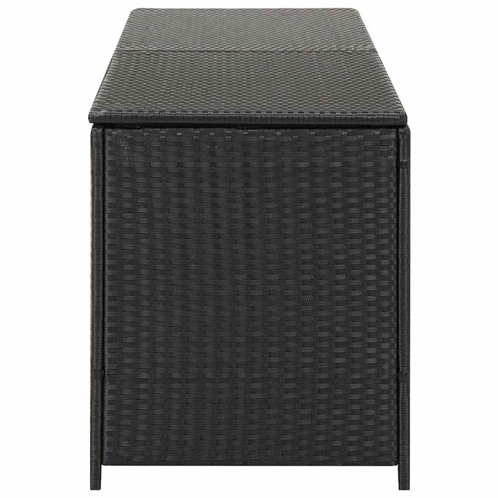 opbevaringskasse til haven 200x50x60 polyrattan sort