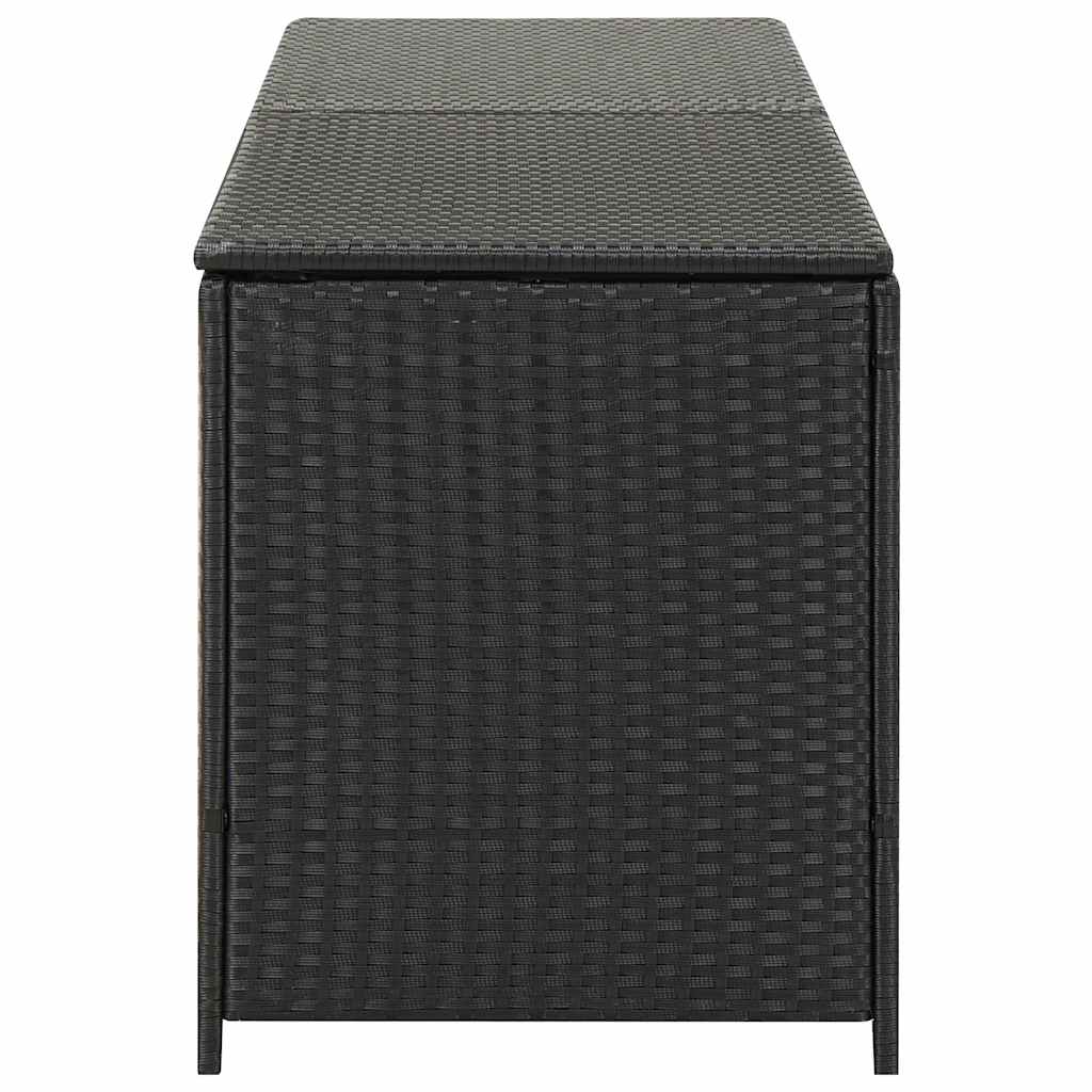 opbevaringskasse til haven 200x50x60 polyrattan sort