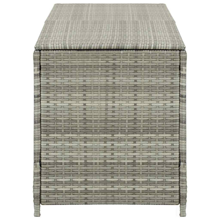 opbevaringskasse til haven 200x50x60 polyrattan grå