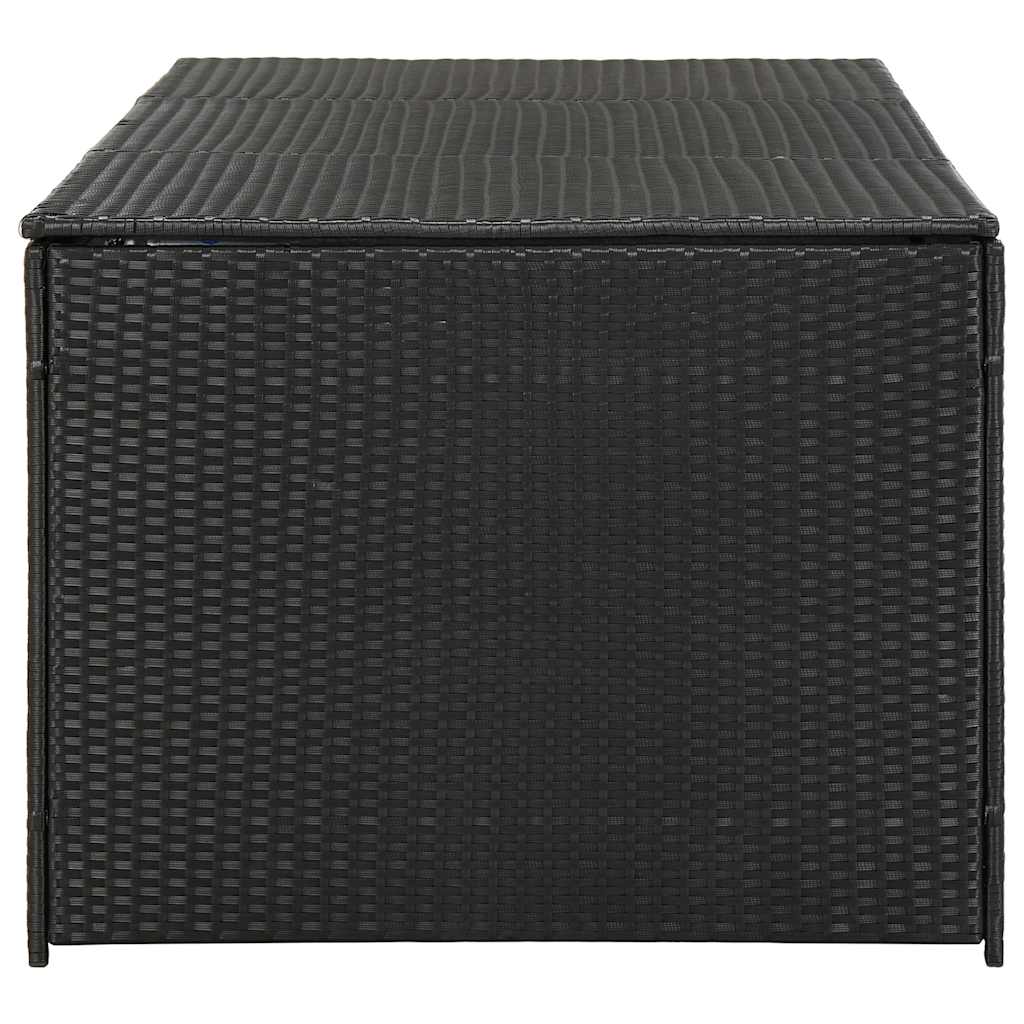 opbevaringskasse til haven 180x90x70 cm polyrattan sort