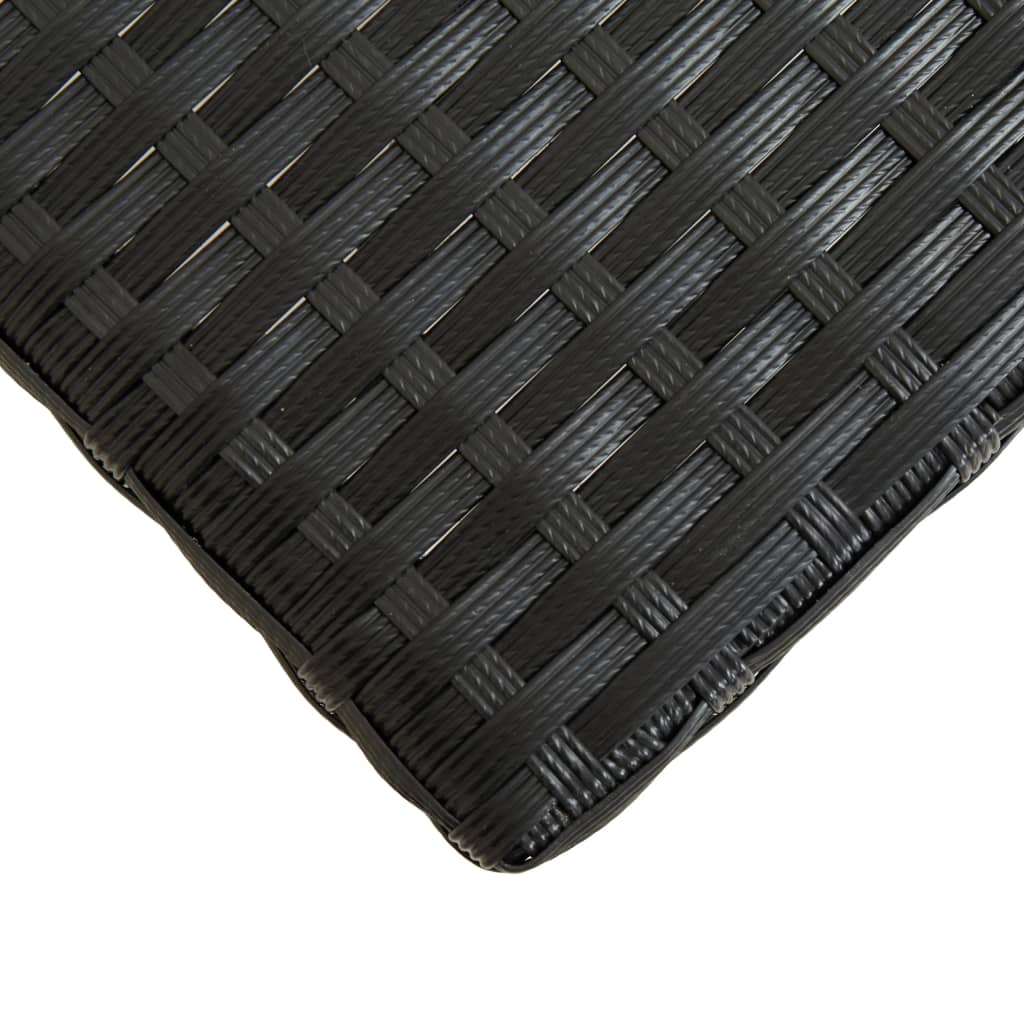 havebænk 80 cm polyrattan sort