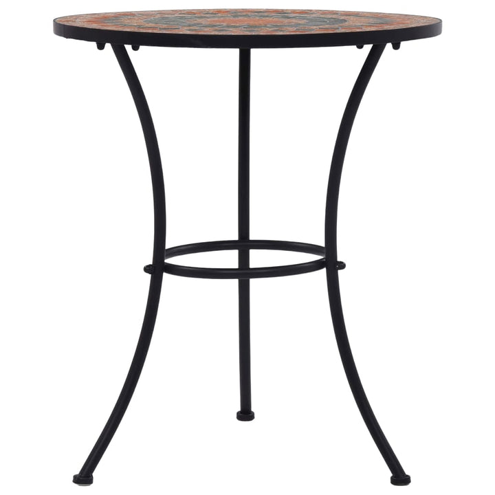 bistrobord med mosaikdesign keramisk 60 cm orange/grå