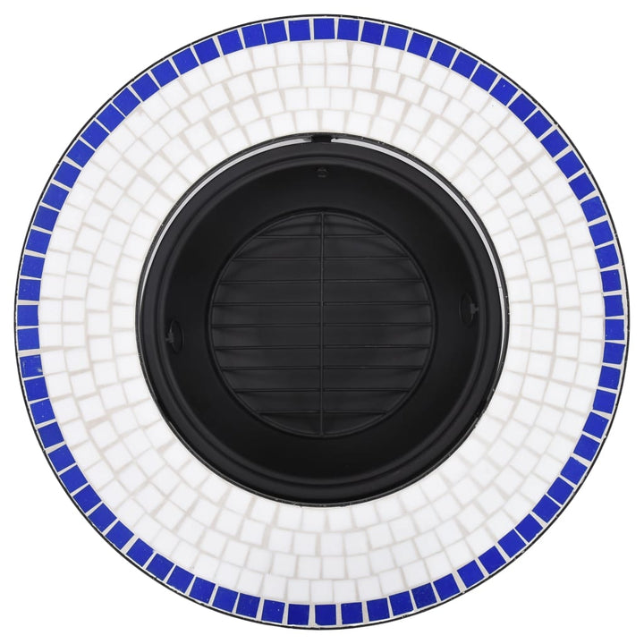 bålfad mosaik 68 cm keramik blå og hvid