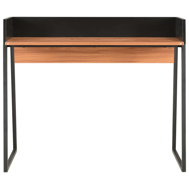 skrivebord 90x60x88 cm sort og brun