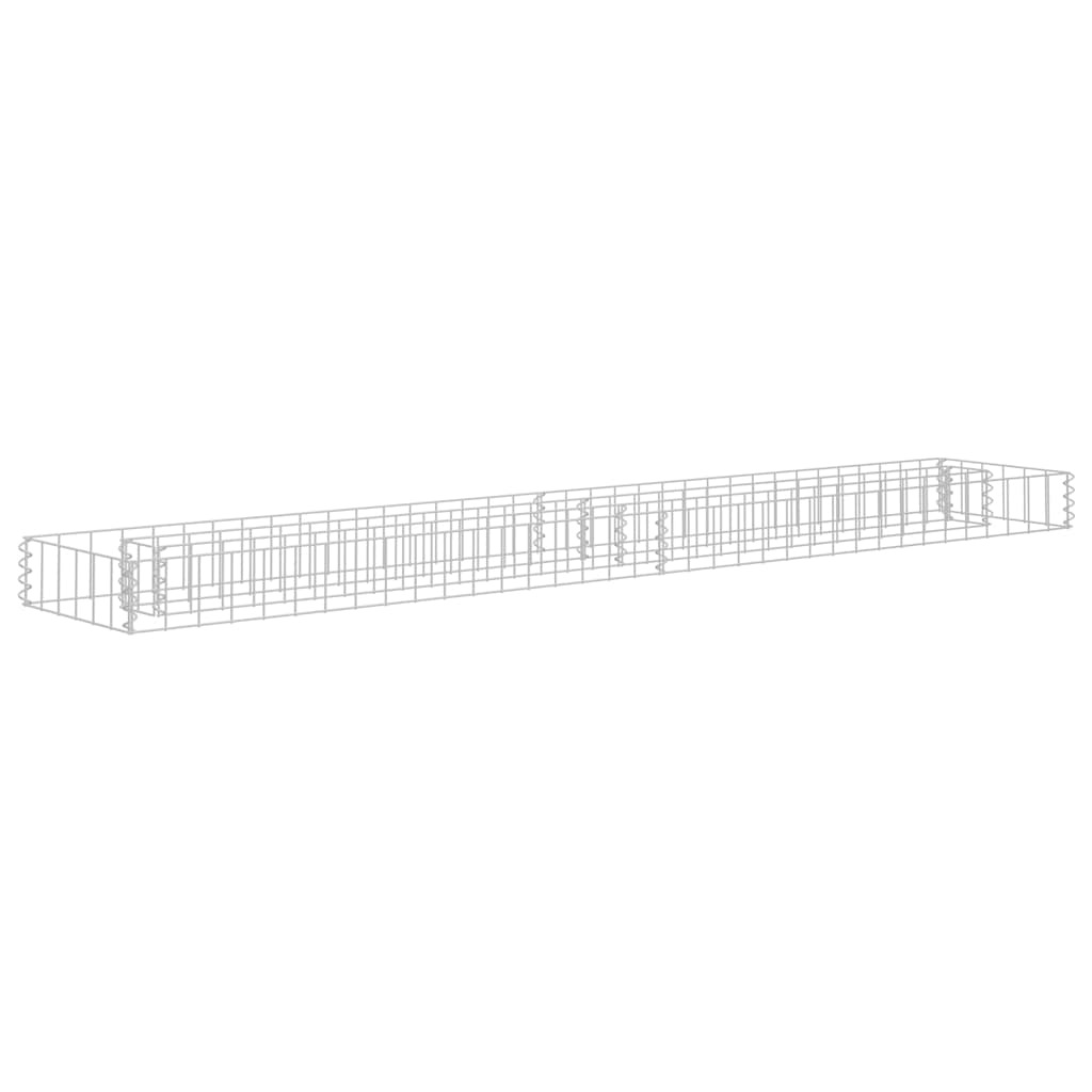 gabion-højbed 180x30x10 cm galvaniseret stål