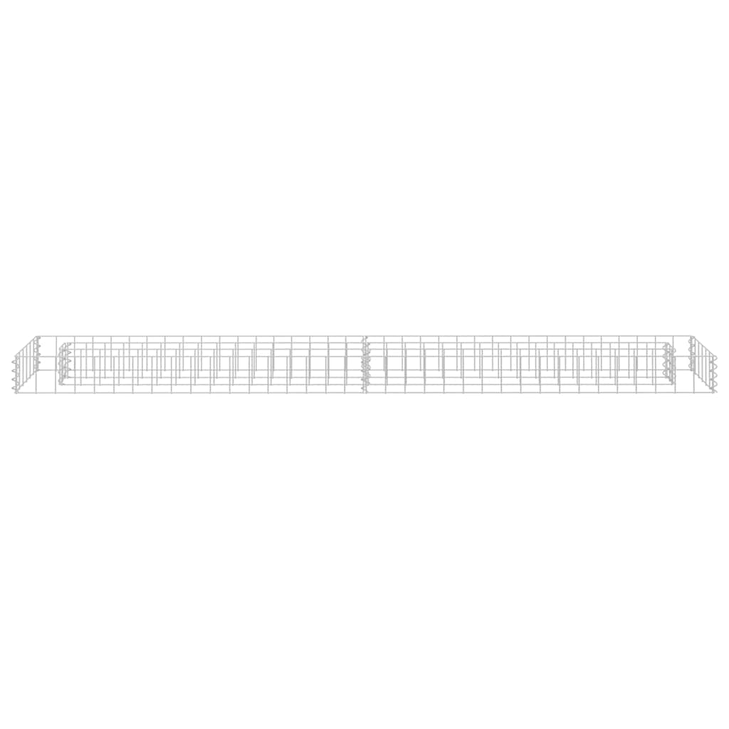 gabion-højbed 180x30x10 cm galvaniseret stål