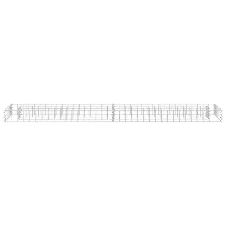 gabion-højbed 180x30x10 cm galvaniseret stål