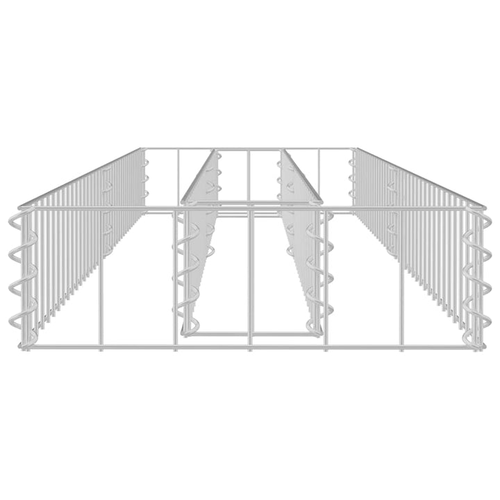 gabion-højbed 180x30x10 cm galvaniseret stål