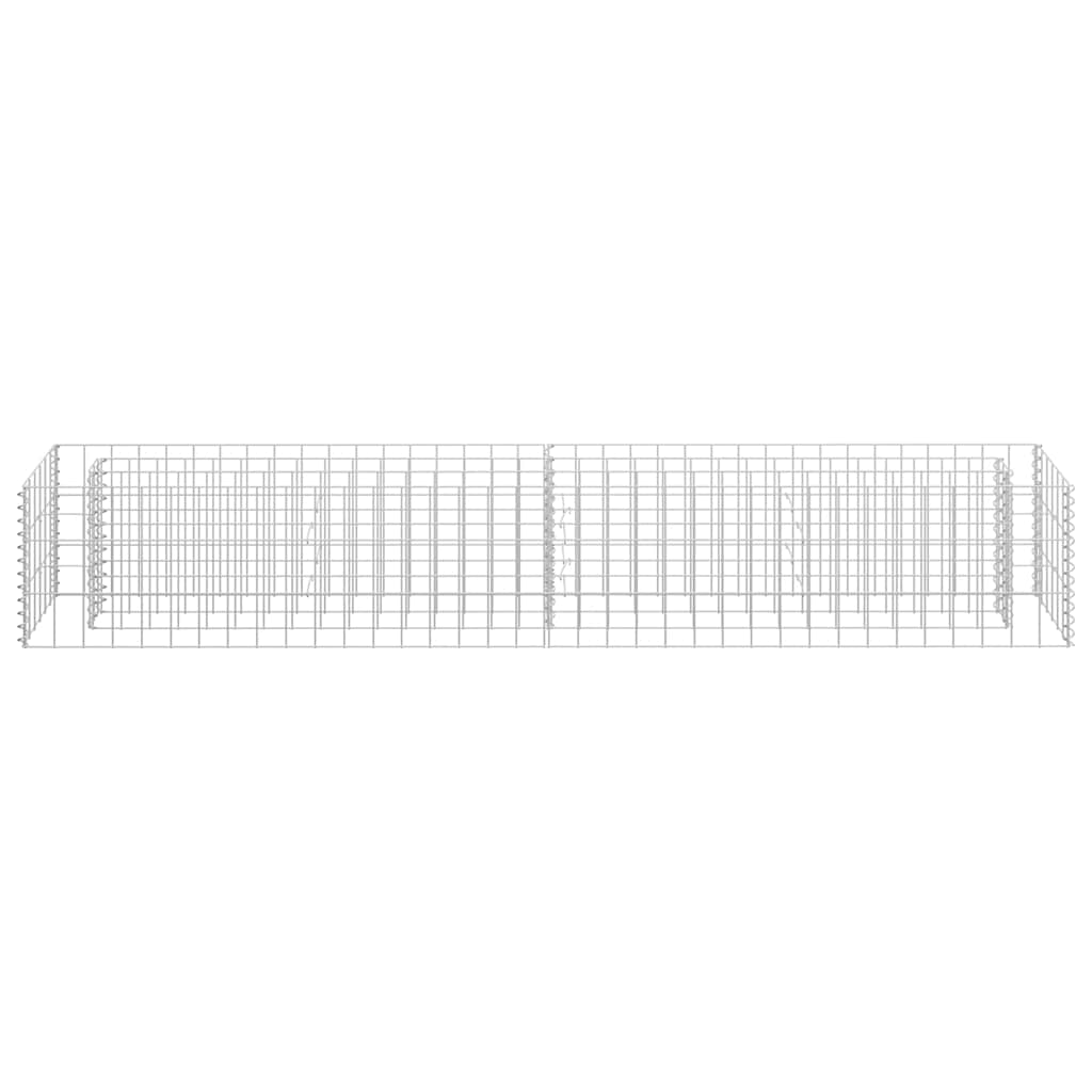 gabion-højbed 180x30x30 cm galvaniseret stål