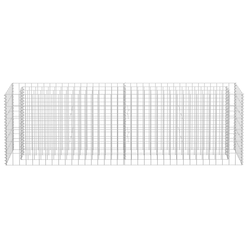 gabion-højbed 180x30x60 cm galvaniseret stål