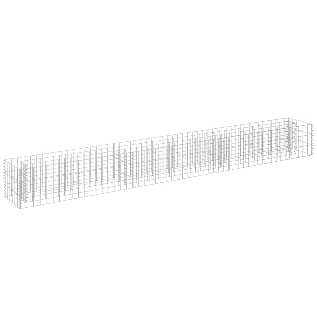 gabion-højbed 270x30x30 cm galvaniseret stål