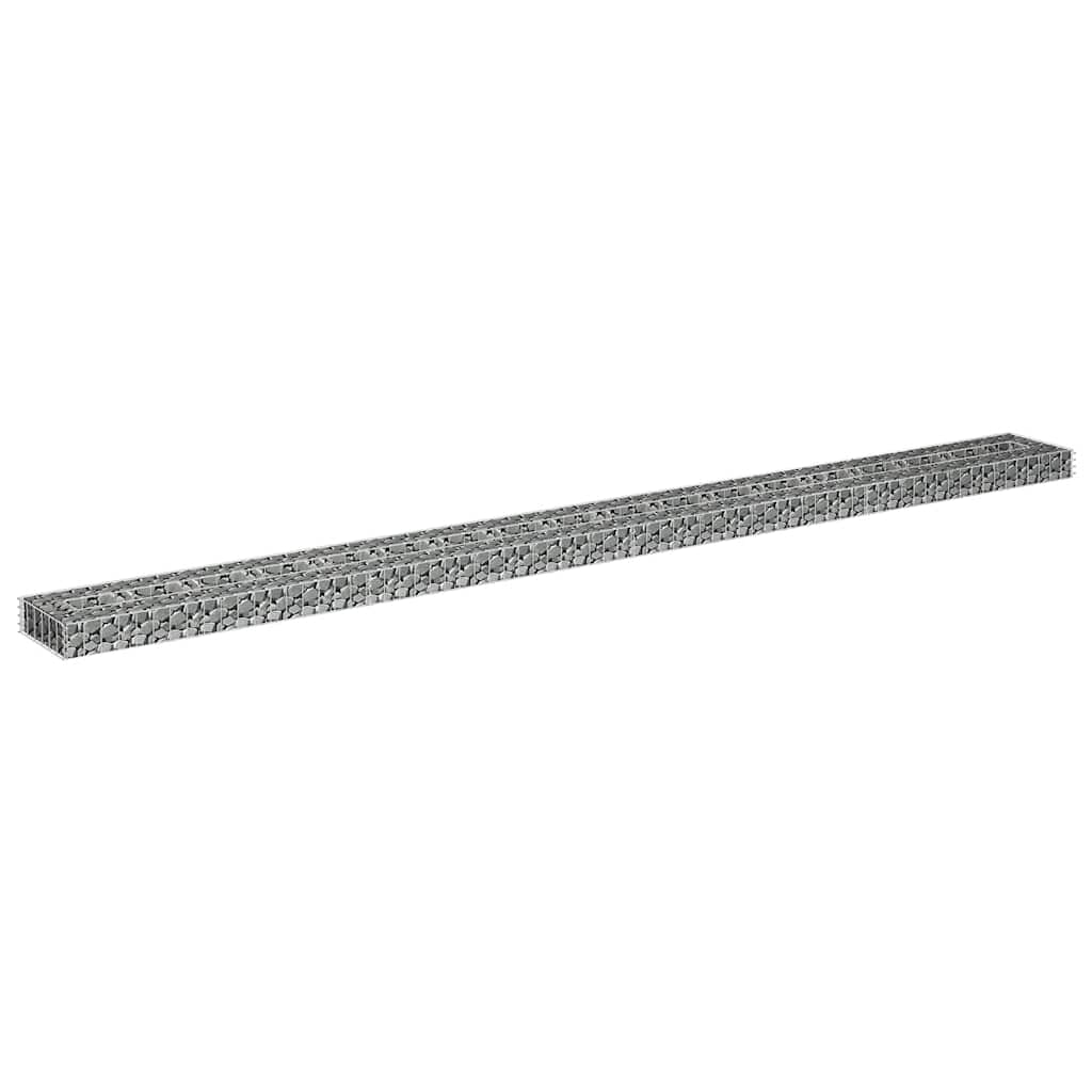 gabion-højbed 360x30x10 cm galvaniseret stål