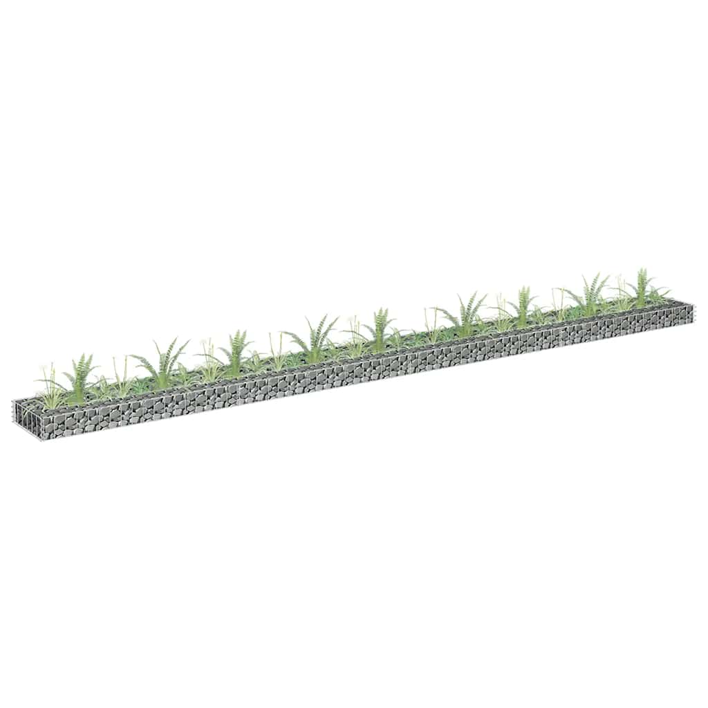 gabion-højbed 360x30x10 cm galvaniseret stål