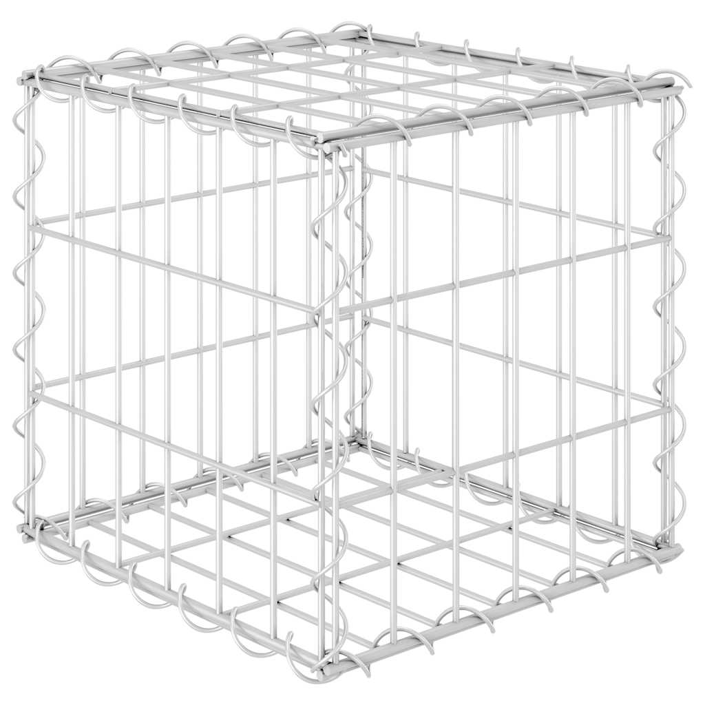 gabion-højbed 30x30x30 cm kubeformet stål