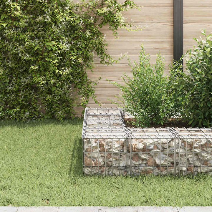 gabion-højbed 30x30x30 cm kubeformet stål