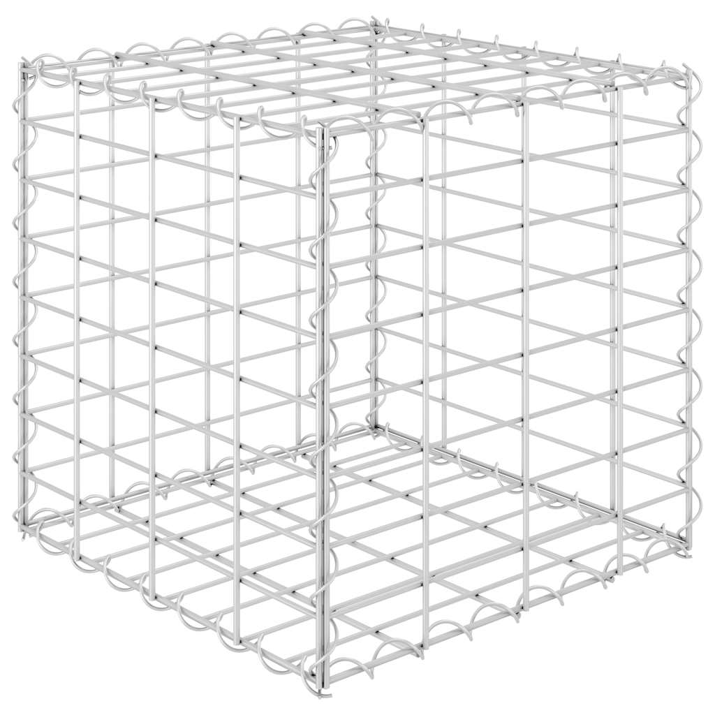 gabion-plantekasse 40x40x40 cm kubeformet stål