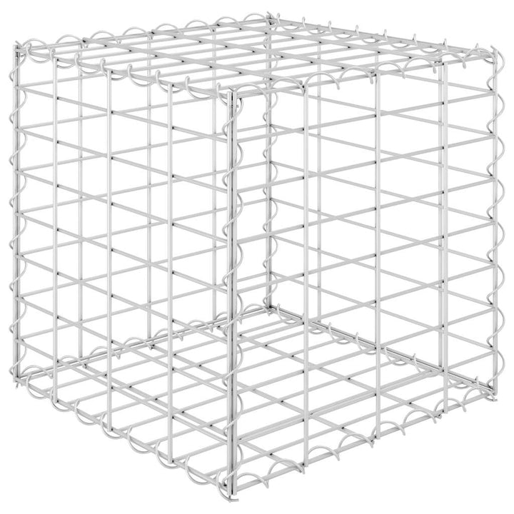 gabion-plantekasse 40x40x40 cm kubeformet stål