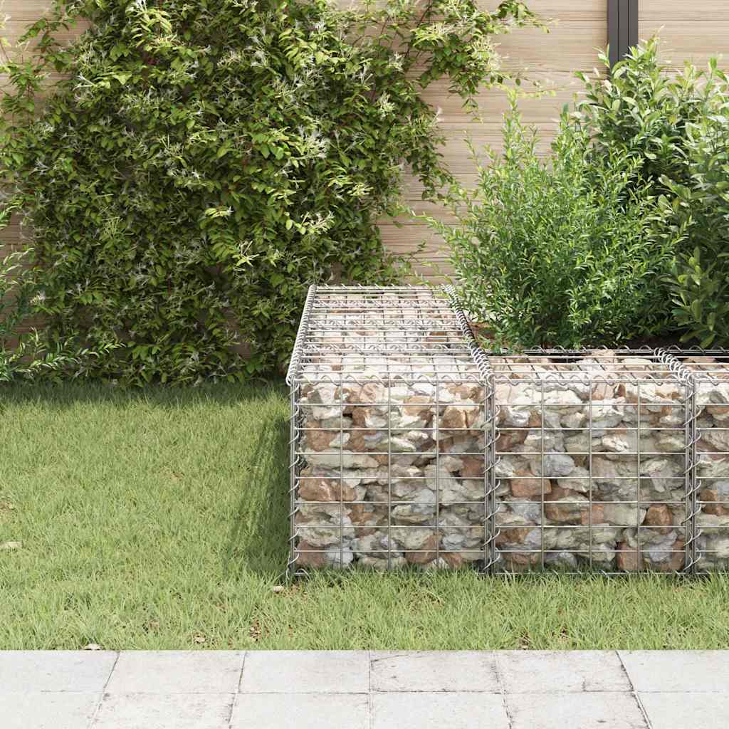 gabion-plantekasse 40x40x40 cm kubeformet stål