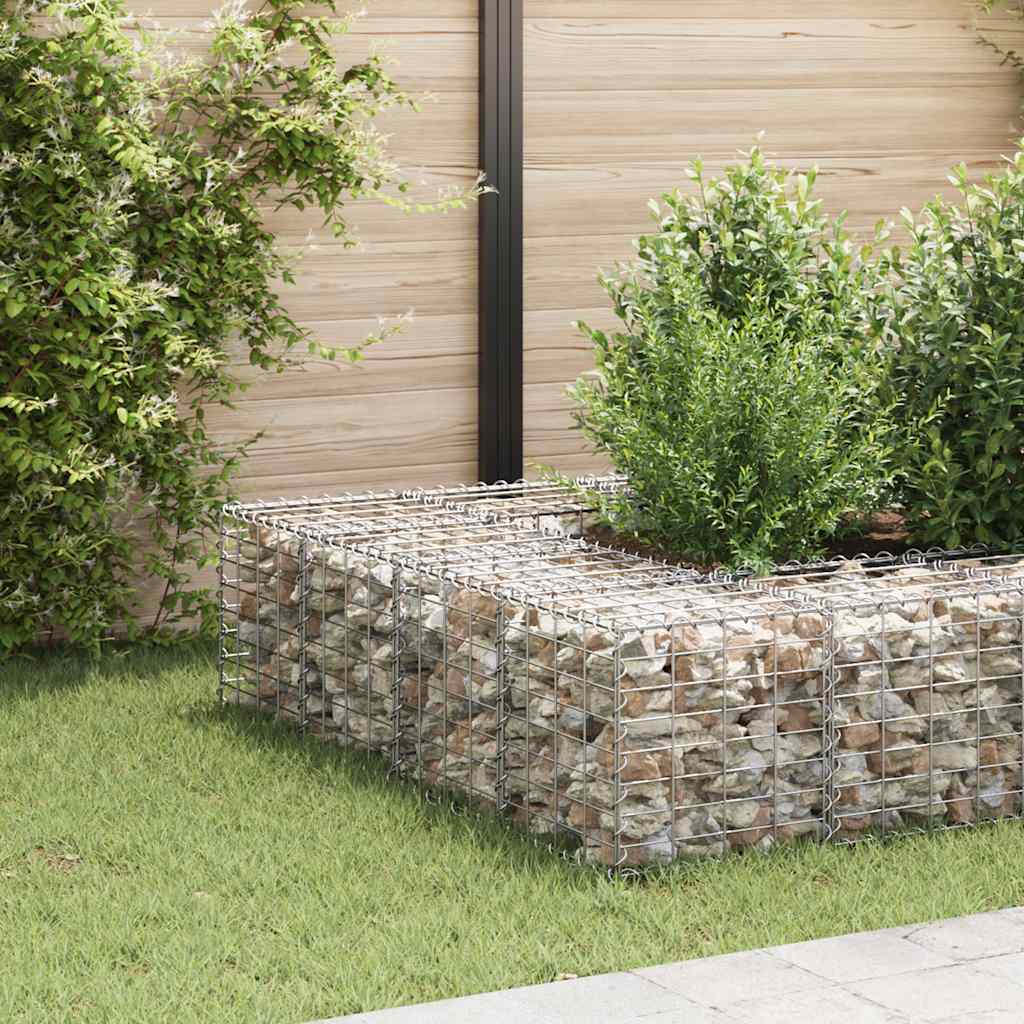 gabion-plantekasse 40x40x40 cm kubeformet stål