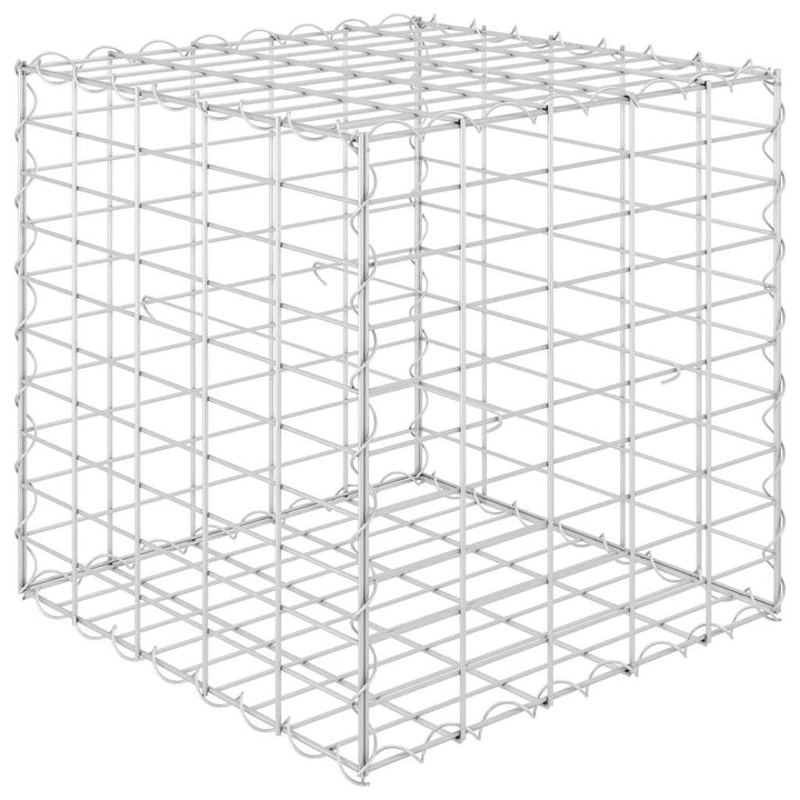 gabion-højbed 50x50x50 cm kubeformet stål
