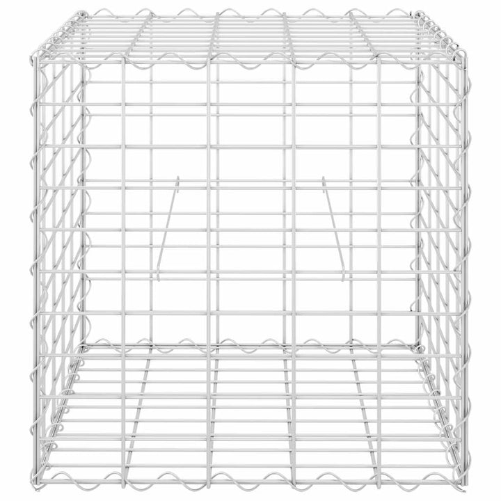 gabion-højbed 50x50x50 cm kubeformet stål