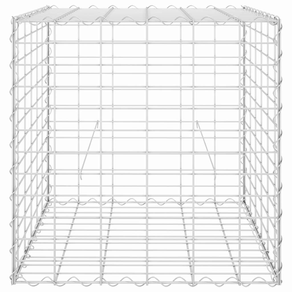 gabion-højbed 60x60x60 cm kubeformet stål