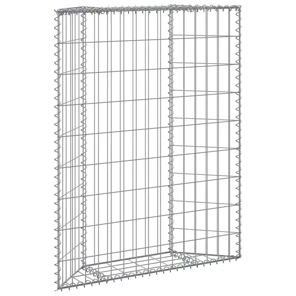 gabion-højbed 80x20x100 cm trapezformet galvaniseret stål