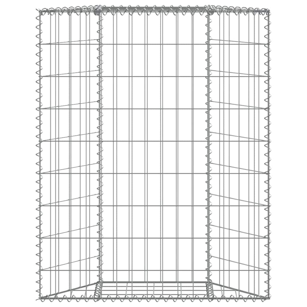 gabion-højbed 80x20x100 cm trapezformet galvaniseret stål