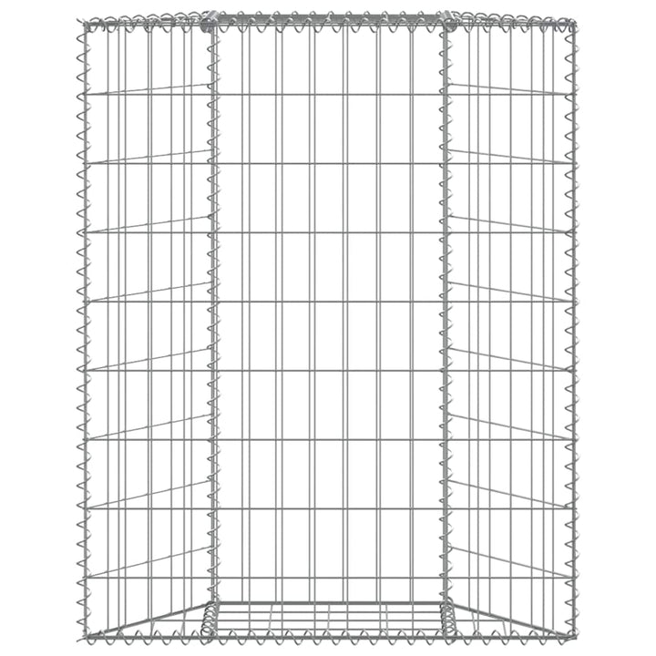 gabion-højbed 80x20x100 cm trapezformet galvaniseret stål