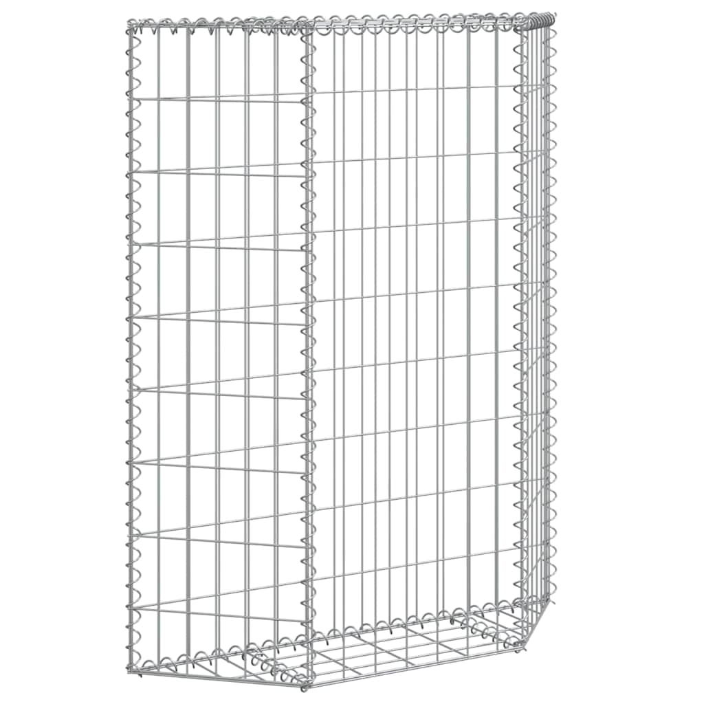 gabion-højbed 80x20x100 cm trapezformet galvaniseret stål