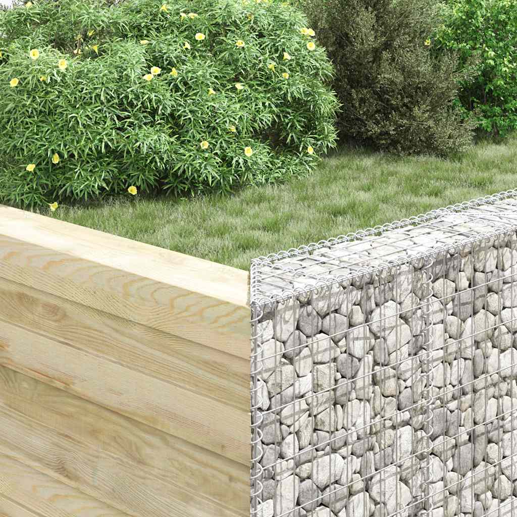 gabion-højbed 100x20x100 cm trapezformet galvaniseret stål