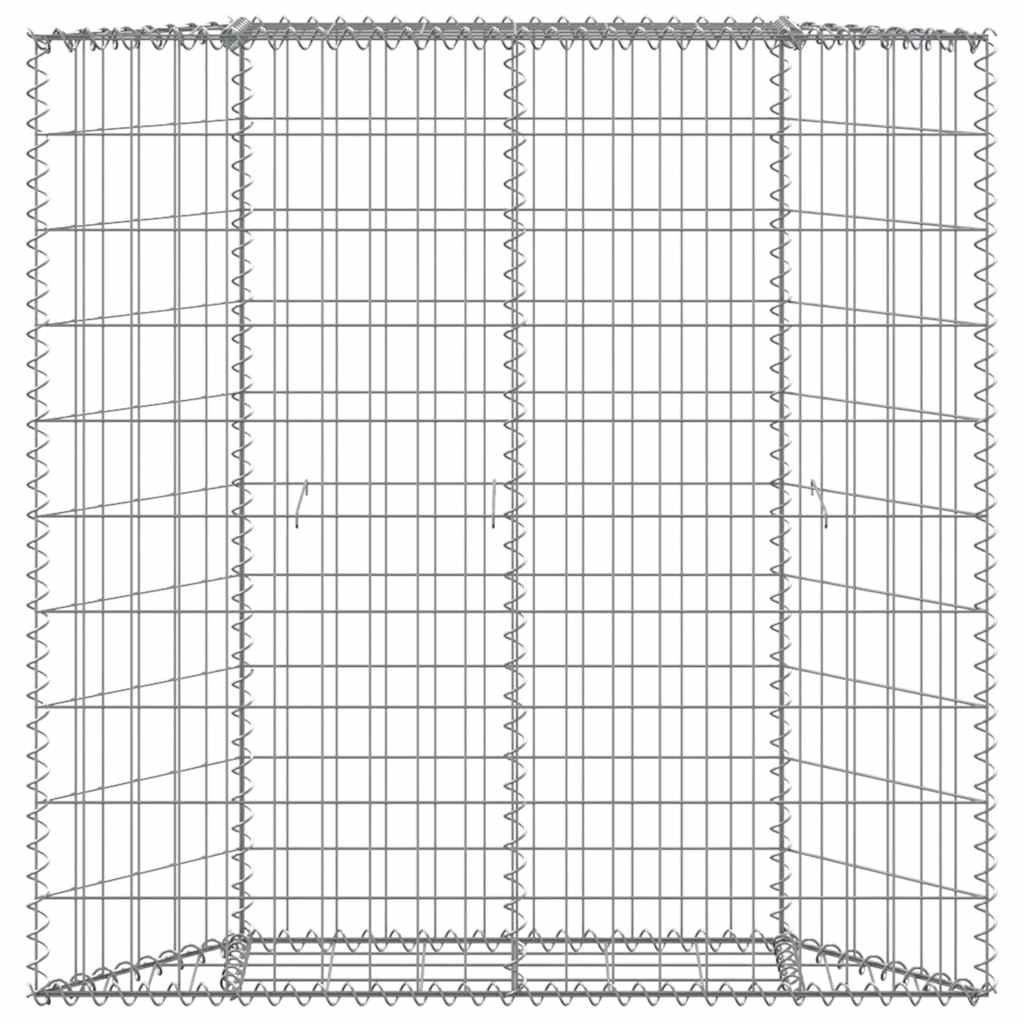gabion-højbed 100x20x100 cm trapezformet galvaniseret stål