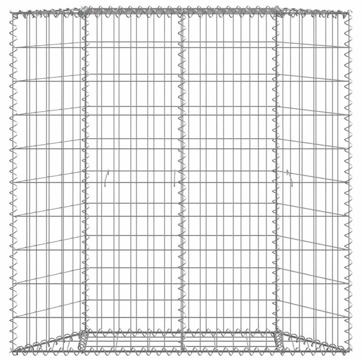 gabion-højbed 100x20x100 cm trapezformet galvaniseret stål