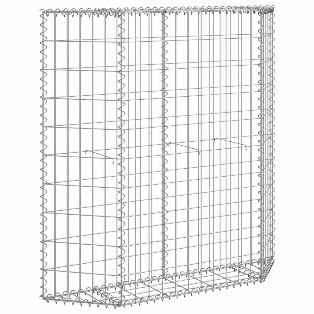 gabion-højbed 100x20x100 cm trapezformet galvaniseret stål