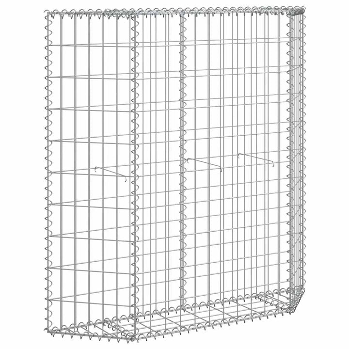 gabion-højbed 100x20x100 cm trapezformet galvaniseret stål