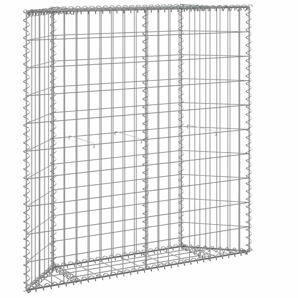 gabion-højbed 100x20x100 cm trapezformet galvaniseret stål