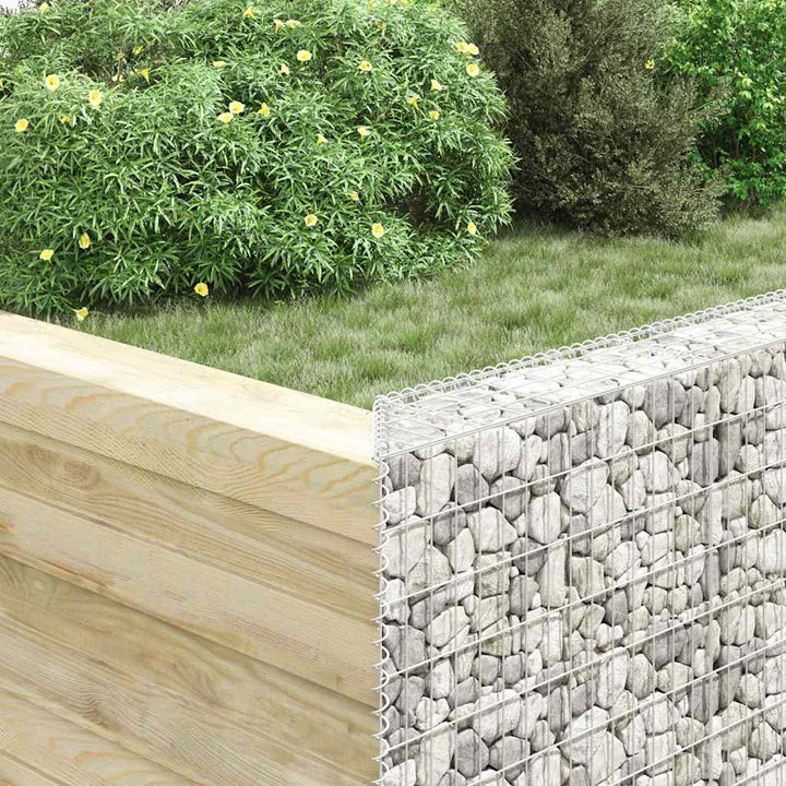 gabion-højbed 150x20x100 cm trapezformet galvaniseret stål